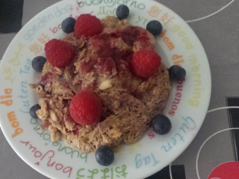 Recette Bowlcake muesli fruits rouges