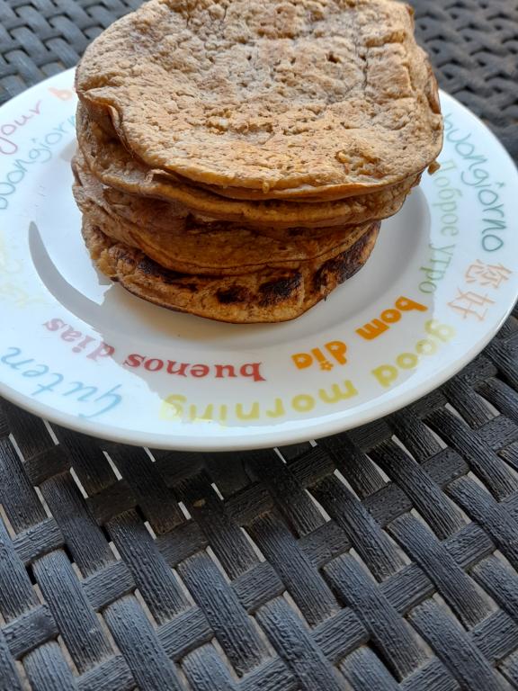 Recette Pancakes flocons avoine, bananes,cannelle et amandes